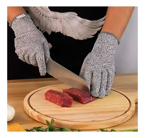 Guantes Anti Corte Para Cocina, Tallas ; L - M Gris Talla M