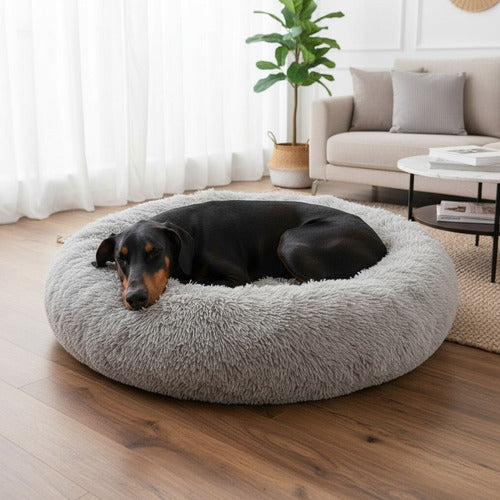 Cama Antiestres 110cm Norplat Perro Dona Colchon Grande Xxl Gris Claro Dona Antiestrés