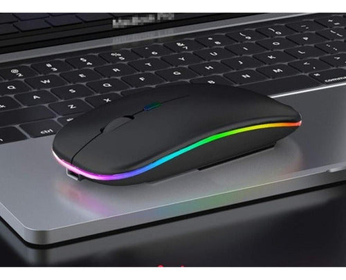 Mouse Bluetooth O Inalámbrico Xusb 2.4g Norplat Recargable Negro