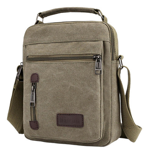 Bolso Bandolera Maletin De Lona Hombre Caballero - Norplat Verde