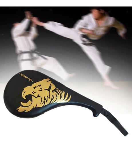 Paleta Doble Para Entrenamientos Golpes Taekwondo - Norplat Negro Standard Tigre