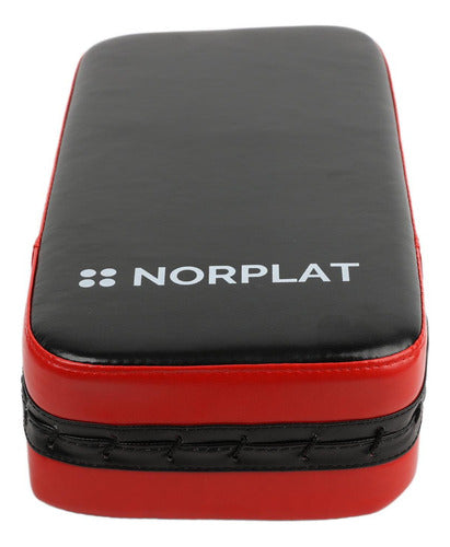 Foco Escudo 3 Agarres Boxeo Mma Karate Taekwondo - Norplat Rojo Y Negro