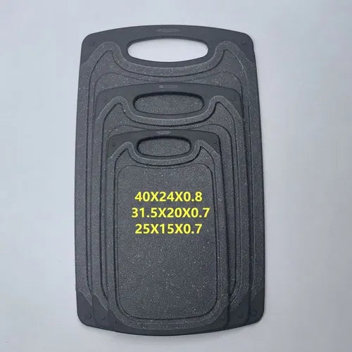 3 Tablas De Picar Para Cortar Norplat Cocina Antideslizantes Lisa Negro