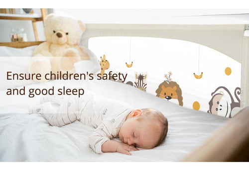 Baranda Cama Seguridad Bebe Plegable Ajustable 200cm Norplat Beige Zoológico
