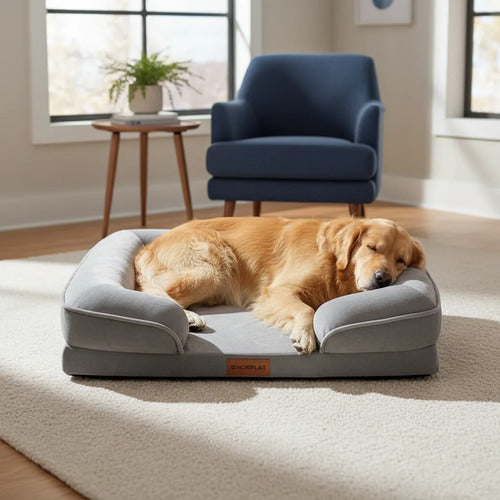Cama Antiestres Norplat 90cm Xl - Perro Colchon Ortopédica  Gris Claro Ortopédico