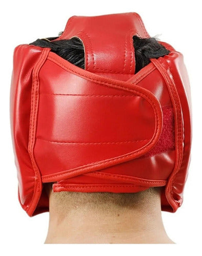 Casco Boxeo Cabezal De Protección Mma Taekwondo - Norplat Rojo L