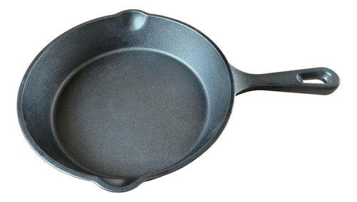 Sarten Hierro Fundido Norplat 20cm Redondo Para Freir Cocina Negro