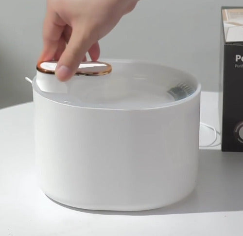 Bebedero Gatos Perros Mascotas Eléctrico Detección Agua Wuf Blanco