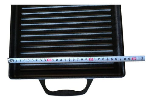 Plancha Hierro Fundido Menaje C/ Azas Hierro Fundido Norplat Negro