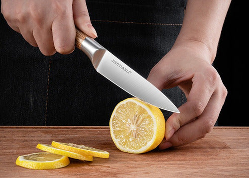 Cuchillo Santoku 5.5  Profesional Acero Inoxidable - Cukin Plateado