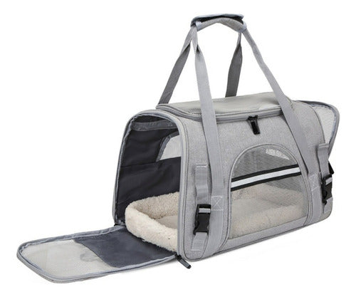 Bolso Transportador Mascota Gato Perros Pequeños - Norplat Rosa
