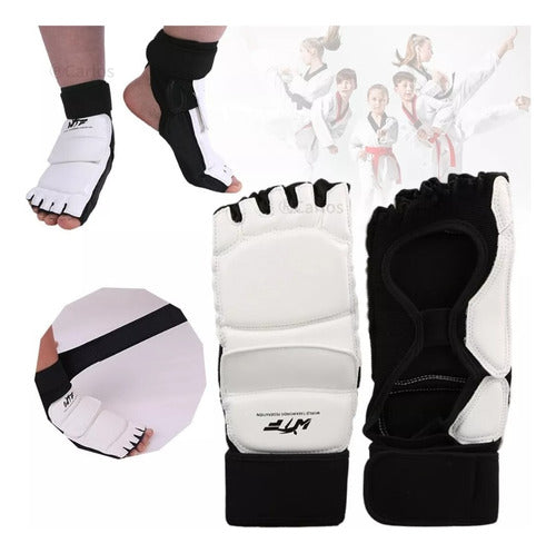Almohadillas De Pie Empeine Protección Taekwondo - Norplat Blanco S