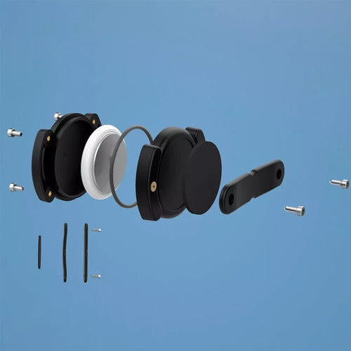 Soporte Collar Mascotas Para Airtag Impermeable Resistente Negro Tag M