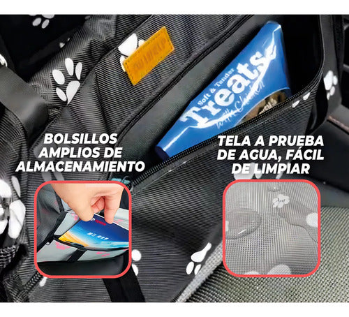 Norplat Asiento Auto Mascota Reforzado Plegable Seguridad Negro