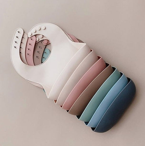 Babero De Silicona Sin Bpa Premium Resistente Agua - Norplat Beige Beige Talla Unica