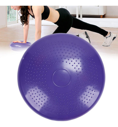 Disco De Balance Y Equilibrio Mini Bosu Erizo Yoga - Norplat Púrpura