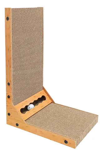Rascador Para Gatos Norplat - Vertical Diseño L De Cartón  Marrón