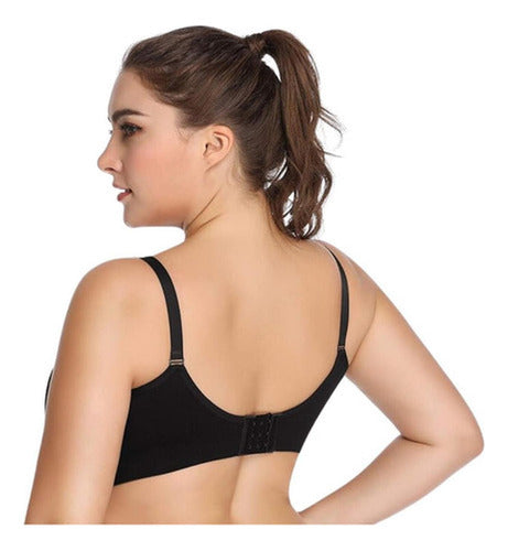 4 Sostenes Maternal Lactancia Elasticado Sin Barilla Norplat 2 Negro Y 2 Piel Liso Xl