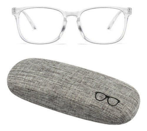 Lentes Anti Azul, Lentes De Descanso, Filtro Luz Azul Pc Med Transparente