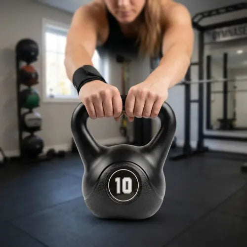 Pesa Rusa Norplat Kettlebell 10kg - Entrenamiento Fitness Negro