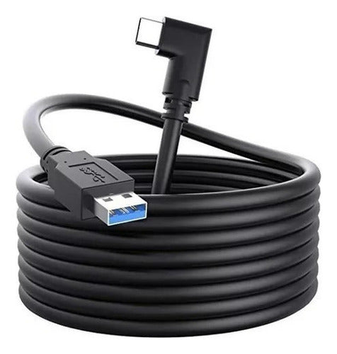 Cable Usb Oculus Link Quest 2 Vr Usb-c A 5mt 5gbps - Norplat Negro