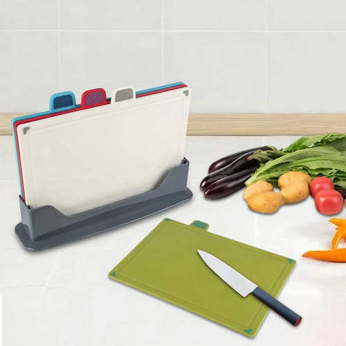 Tabla De Picar Norplat Con Pestañas Para Cocina 4 Unidades Lisa Multicolor