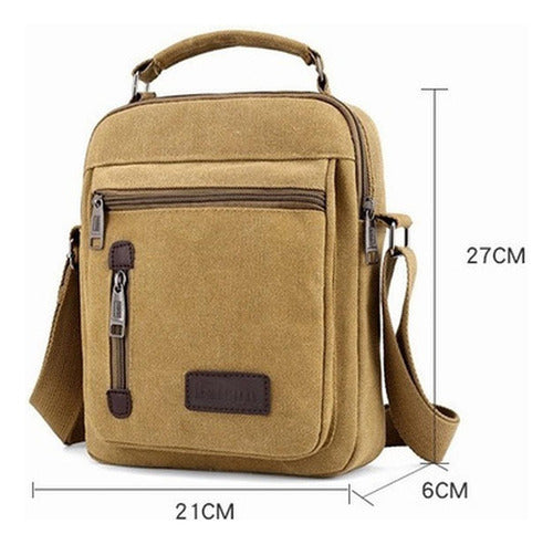 Bolso Bandolera Maletin De Lona Hombre Caballero - Norplat Negro