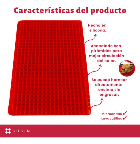 Tapete De Pirámides Para Hornear- Rojo Rojo