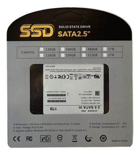 Disco Solido Externo Ssd 1tb Nand Sata Iii Usb - Norplat Negro