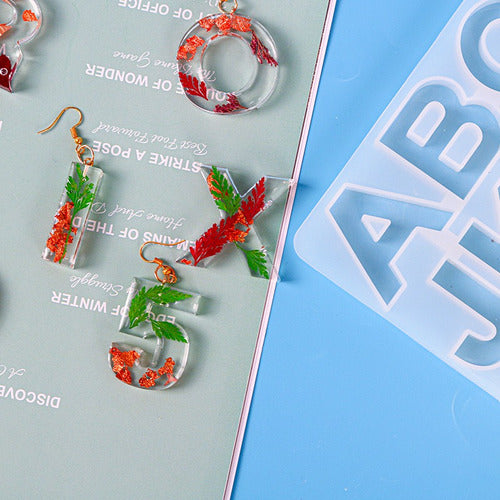 Molde Silicona Letras Números Moldes Repostería Transparente