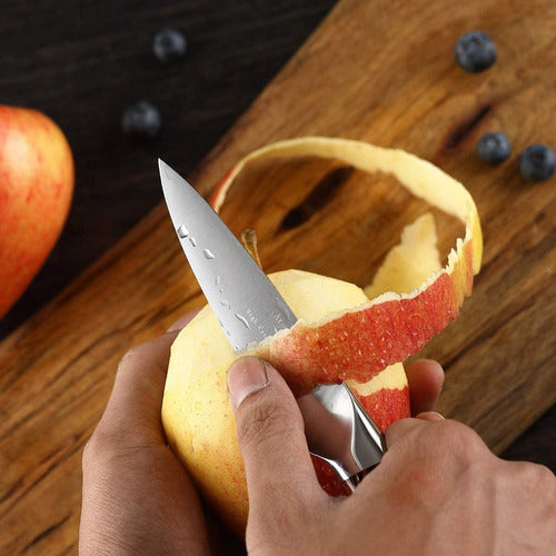 Cuchillo Santoku 5.5  Profesional Acero Inoxidable - Cukin Plateado