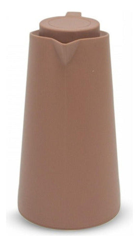 Jarra Termica Norplat 1 Litro Vidrio Aislante Calor Frio Rosa