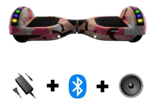 Patineta Smart Balance Speaker Bluetooth - Rebelde Eciclos Pink Camo (rosa)