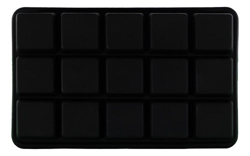 Molde De Silicona Para 15 Cubos De Hielo 3.3 Cm - Cukin Negro