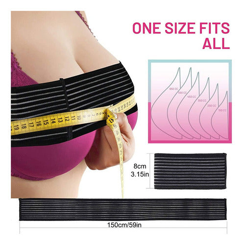 Estabilizador Implantes Mamarios Premium- Med Ajustable Y Negra