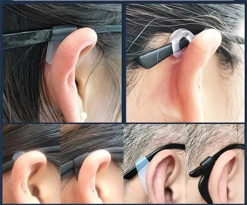 Set De Ganchos Anticaída Para Lentes Y Gafas Blanco Y Negro Mixto