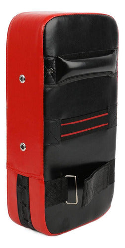 Foco Escudo 3 Agarres Boxeo Mma Karate Taekwondo - Norplat Rojo Y Negro