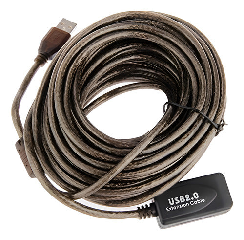 Extension Cable Usb A Usb 10m Blindado Sin Perdida - Norplat Gris Oscuro