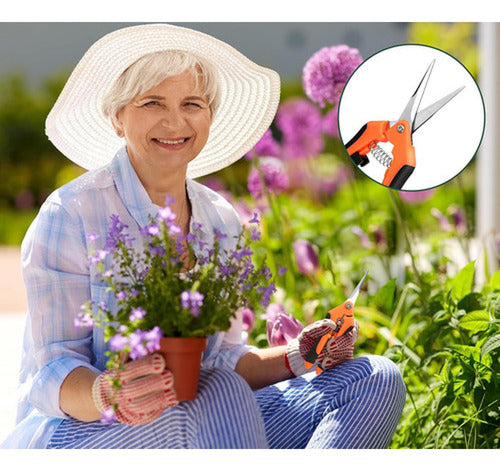 3 Tijeras Podadoras Norplat - Tijeron Poda Acero Inoxidable Multicolor