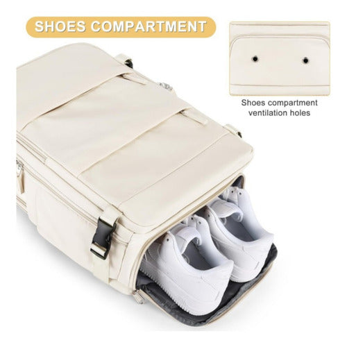 Mochila Notebook Viaje Ligera Vuelo Cabina Mano - Norplat Salmón Liso