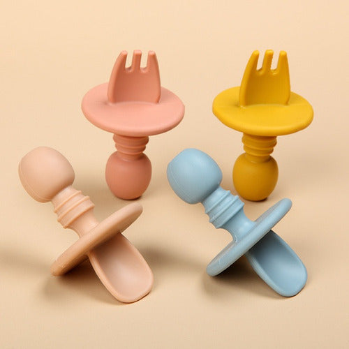 Cubiertos Para Bebe Silicona Aprendizaje 8.5cm - Norplat