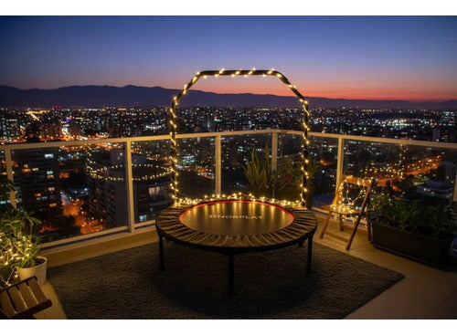 Trampolín Home Fitness Plegable 100cm Cama Elástica Portátil Negro