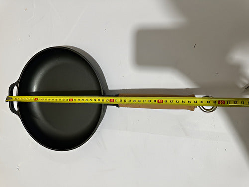 Sarten Hierro Fundido Norplat 24cm Mango Madera Sin Bpa Pfoa