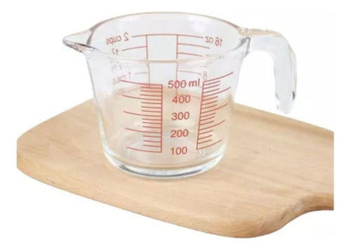 Jarra Medidora Vaso Medidor 500ml 16oz 2tzs Vidrio - Norplat 500ml
