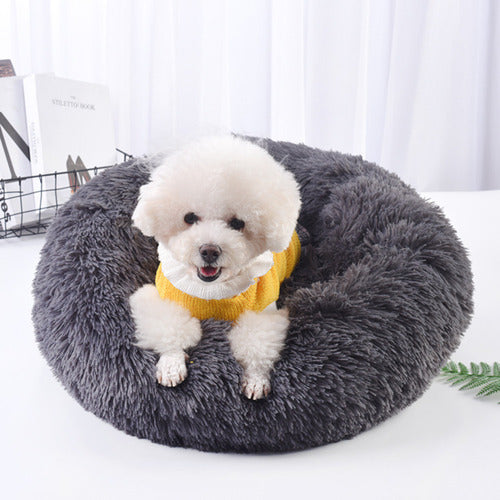 Cama Mascotas Perros Grandes Antiestres 80cm Talla Xl - Wuf Gris Oscuro