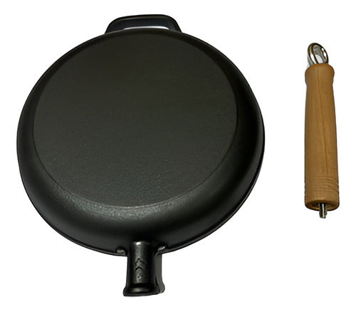 Sarten Hierro Fundido Norplat 24cm Mango Madera Sin Bpa Pfoa