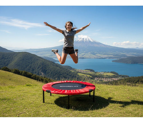 Trampolín Fitness 100cm Plegable Cama Elástica - Norplat Rojo