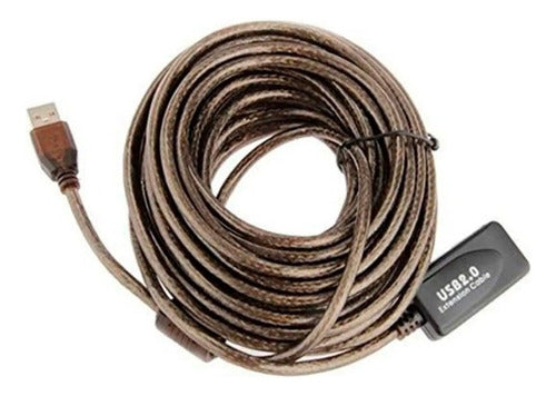 Extension Cable Usb A Usb 10m Blindado Sin Perdida - Norplat Gris Oscuro