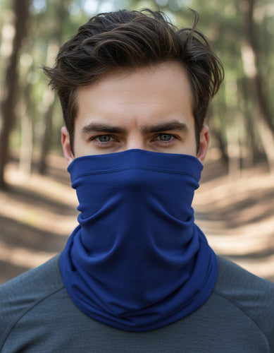 Bandanas Tubulares Sin Costuras Ancha Cuello Bufanda Gorro  Azul Talle Unico