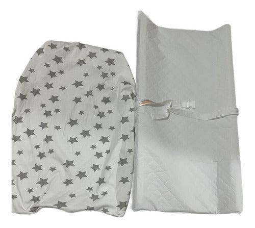 Mudador Anatomico Horizontal Ergonomico Premium Norplat Blanco Estrellas